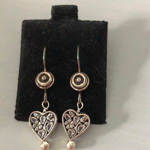 Heart dangle earrings